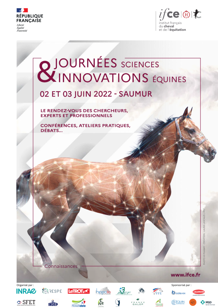 Affiche des journées sciences et innovations équines 2022
