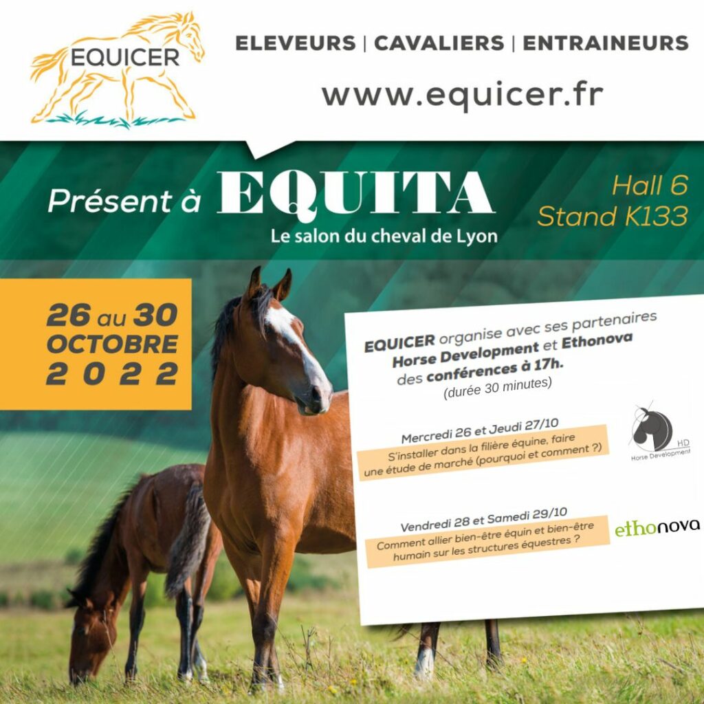 Equicer organise des conférences surla gestion de l'entreprise équine pendant Equita Lyon